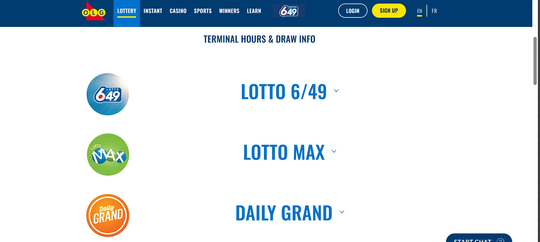 Daily keno other lotteries.